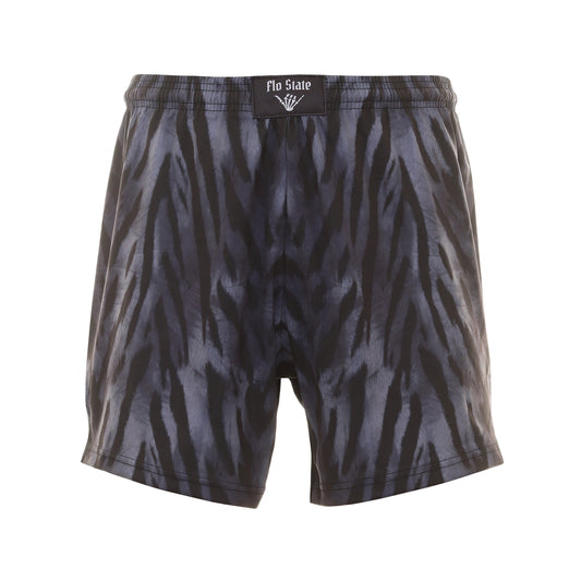 Grey Tiger Print Jiu Jitsu No Gi & Grappling Shorts